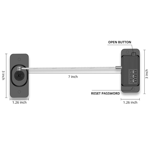 Fridge Lock, Refrigerator Lock, Keyless One-Click Access, Black 2