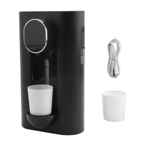 Dispenser per collutorio per bagno, 18,26 oz (540 ml) con bicchieri, nero 2