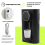 Dispenser per collutorio per bagno, 18,26 oz (540 ml) con bicchieri, nero 6