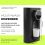 Dispenser per collutorio per bagno, 18,26 oz (540 ml) con bicchieri, nero 5