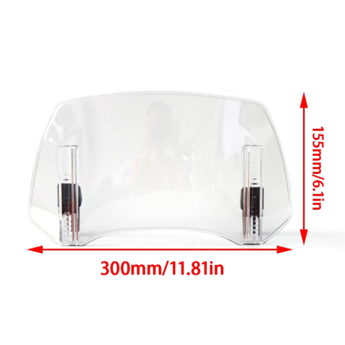 Spoiler regolabile per estensione parabrezza universale trasparente per moto