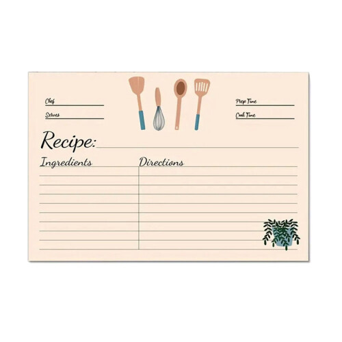 Cartões de Receita em formato 4x6 polegadas, 100 folhas – Presente para mãe, irmã, filha ou amiga 1
