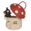 Rattan Mushroom-Shaped Storage Basket- Handmade Handcrafted, Red 2