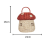 Rattan Mushroom-Shaped Storage Basket- Handmade Handcrafted, Red 5