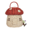 Rattan Mushroom-Shaped Storage Basket- Handmade Handcrafted, Red 4