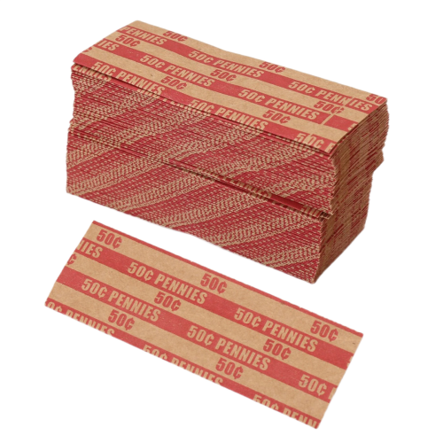 1-cent muntenwikkels, 1-cent hoesjes, platte 1-cent rolwikkels, 100 stuks 2