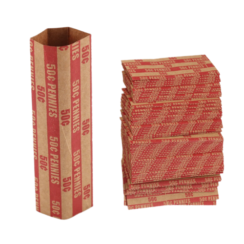 1-cent muntenwikkels, 1-cent hoesjes, platte 1-cent rolwikkels, 100 stuks