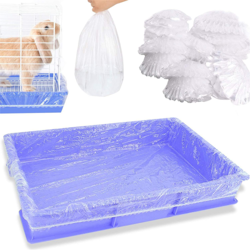 50 st. engångsburfoder, genomskinlig plastbur för kaniner 2