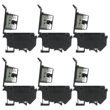 UK5-UK5RD com terminal de fusível para trilho DIN com LED (pacote com 6 unidades, preto)