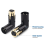 Adaptador de audio XLR de ángulo recto: enchufe macho a hembra ajustable 3