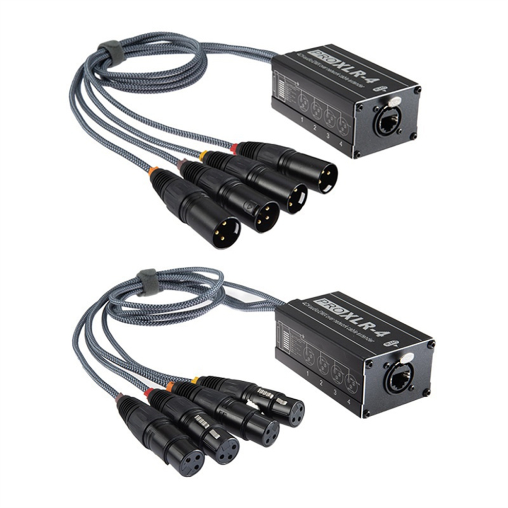 Xlr/ To Ethercon Rj45 Cat5/Cat6 Ethernet Extender, Black 4853934821458