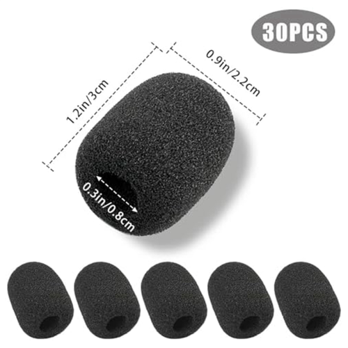 Schuimmicrofoon windscherm, mini-formaat revers headset microfoon schuimhoezen 2