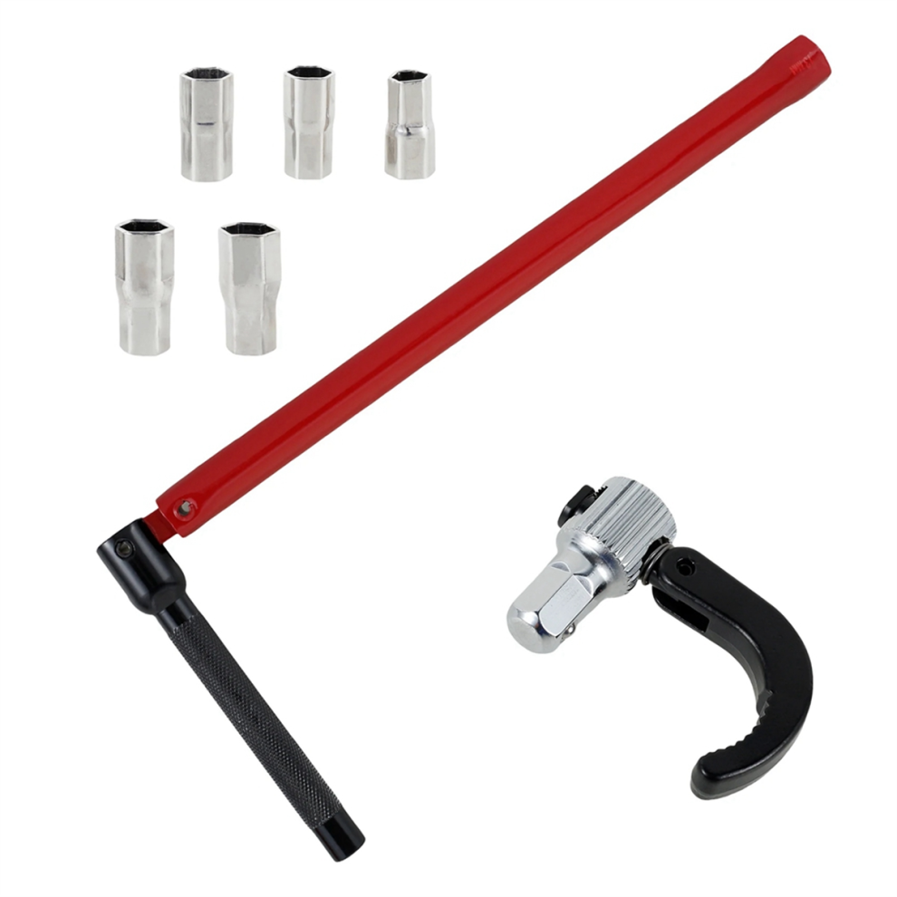 Plumber Socket Wrench With 5 Sockets&1 Chuck Tap Back Nut Wrench, A 4853934822813