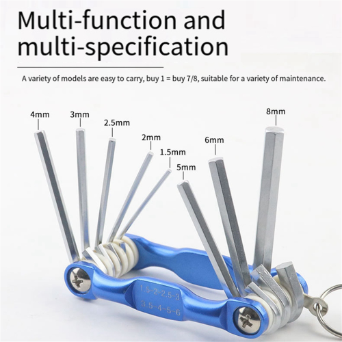 Folding Hex Key Box End Wrench Set Flat Ball Head Spanner Key Set-A 2