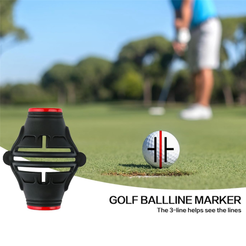 Golfball-Markierungsschablone mit 4 Markern, 360/180 Dreifachlinie 1