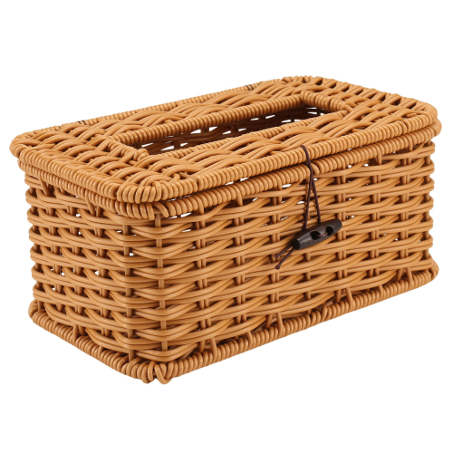 Rattan Rectangular Tissue Box Cover - Boho Decorative 2