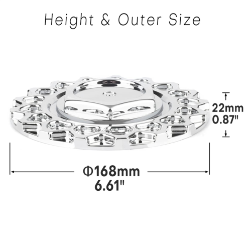 168 mm bilfälgs centrumkåpa för 247L169 09.24.028, 4 st 2