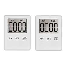 Digital kökstimer, timer, äggtimer, för arbete, 2-pack vit