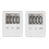 Digital kökstimer, timer, äggtimer, för arbete, 2-pack vit 1