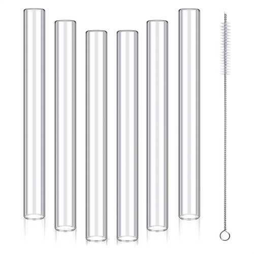 Lot De 6 Tubes En Verre Borosilicate Transparent - Incassables 10,2cm Hautes Températures