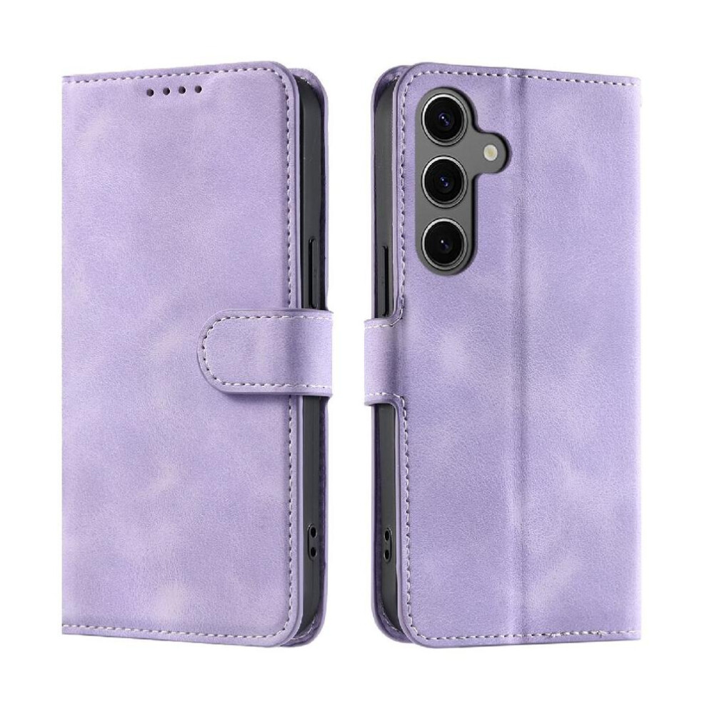 (Purple) Flip Case For Samsung Galaxy A34 5G Magnetic Pu Leather Wallet Card Slots Kickstand Wrist Strap Purple 764563087389