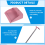 Conjunto de pá e vassoura para limpeza de chão com cabo longo, rosa. 7