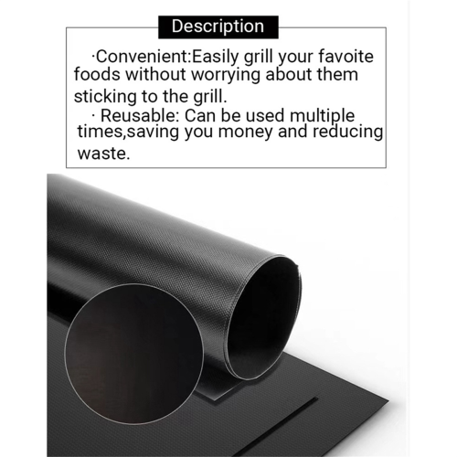 40cm x 60cm Reusable Non-stick BBQ Grill Mat Barbecue Baking Liners 1