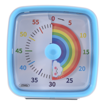 60-minuters visuell timer med nattlampa, nedräkningstimer, blå