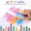 15Pcs Dustless Chalk Set with Chalkboard Eraser, Color Sidewalk Chalk 3