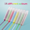 15Pcs Dustless Chalk Set with Chalkboard Eraser, Color Sidewalk Chalk 6