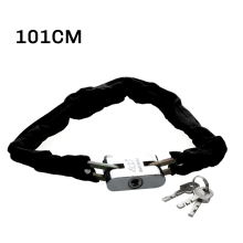 Cadeado para bicicleta de 101 cm, metálico, antifurto, para bicicletas de estrada, resistente, com chave.