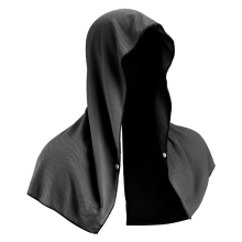 Toalla refrescante con capucha, toallas refrescantes para cuello y rostro, negra