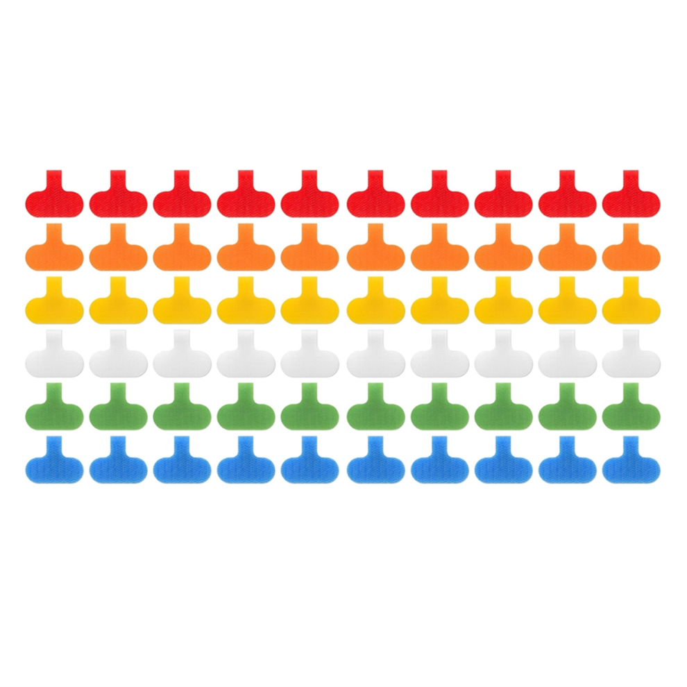 60 Pcs Cable Labels Cord Labels Multi-Color Write On Wire Labels Tags 4851967825849