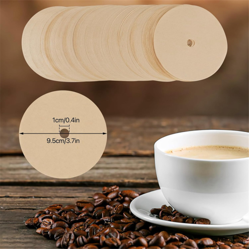 500 stuks percolatorkoffiefilters, koffiefilterschijf bruin 2