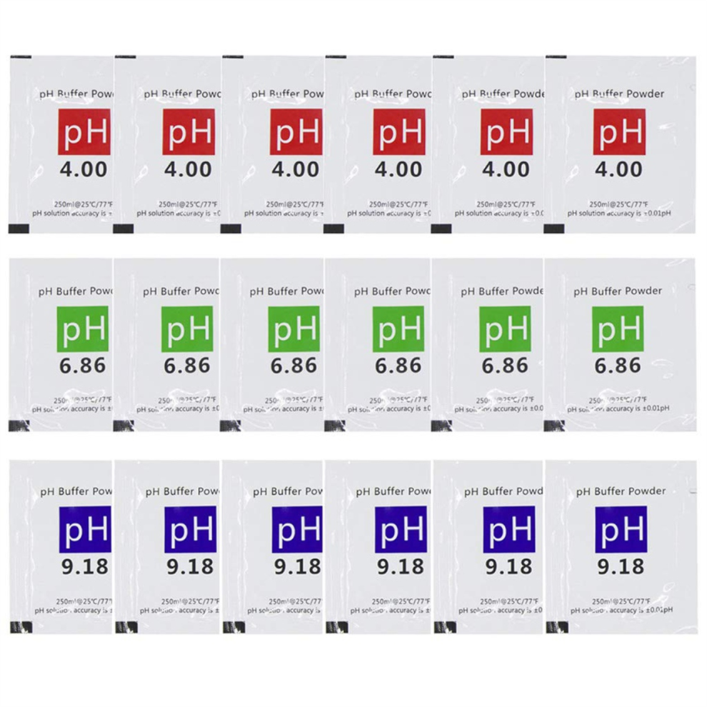 18 Pack PH Meter Buffer Solution Powder For Precise PH Meter