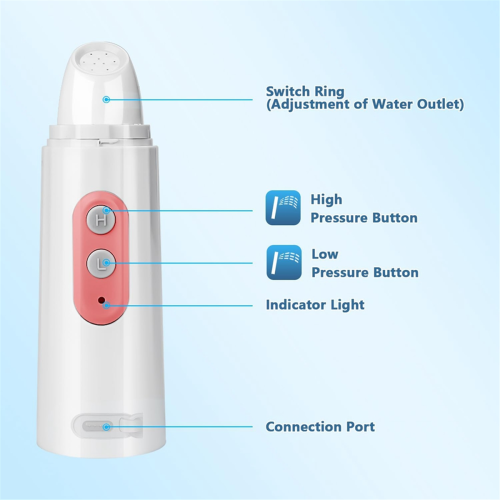 Draagbare bidet, reisbidet, oplaadbare draagbare bidet, roze 2