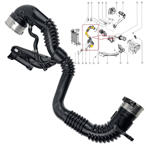Manguera de aire de intercompresión para turbocompresor 14460HX40D con soporte 2