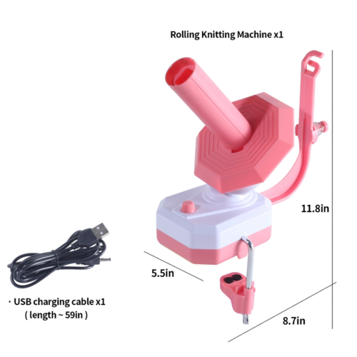 Automatischer elektrischer Garnwickler, einfach zu bedienen, rosa 1