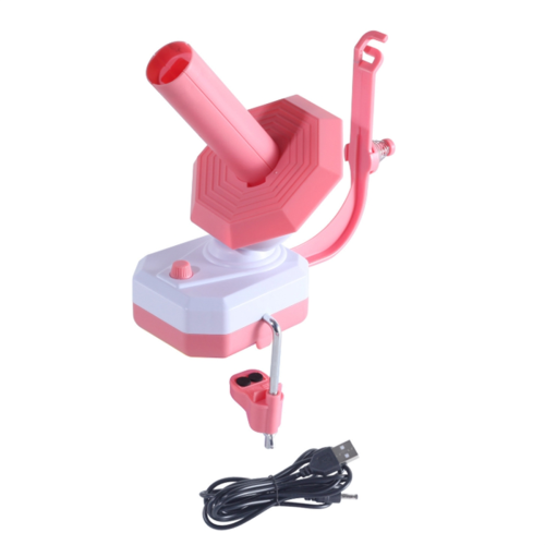 Automatischer elektrischer Garnwickler, einfach zu bedienen, rosa