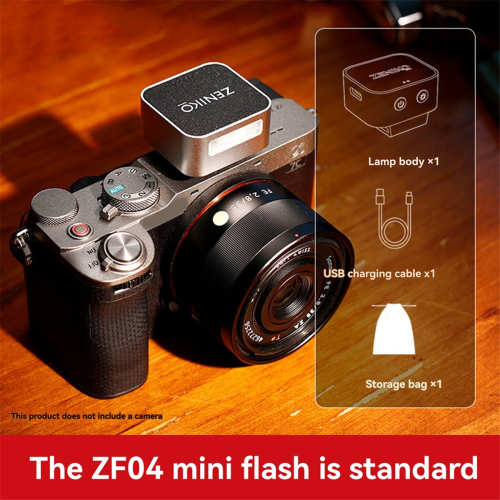 ZF04 Mini Retro Flash Universal Hot Shoe för Silver 2
