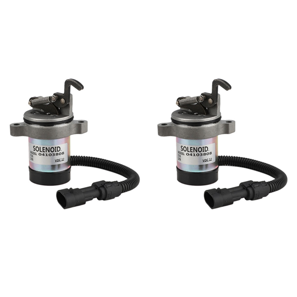2PCS 04103808 04103812 12V Fuel Shut Off Solenoid for Deutz F3L F3M-image-OPC-PHZ9VCB-NEW