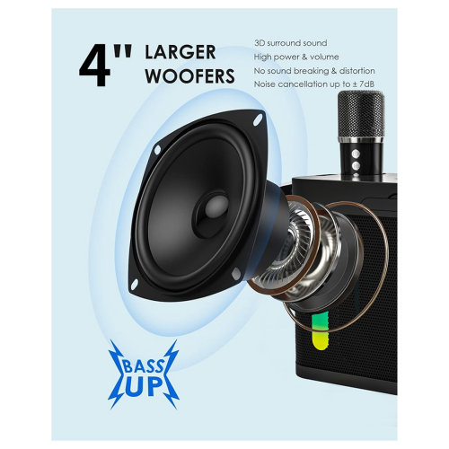 Subwoofer Draadloze Bluetooth-luidspreker met 2 microfoons Stereo 1