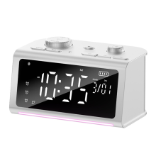 Vitt brus Sömninstrument Bluetooth Väckarklocka Vit