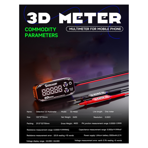 3D Meter Detective 3.0 Multimeter met drievoudig display 1