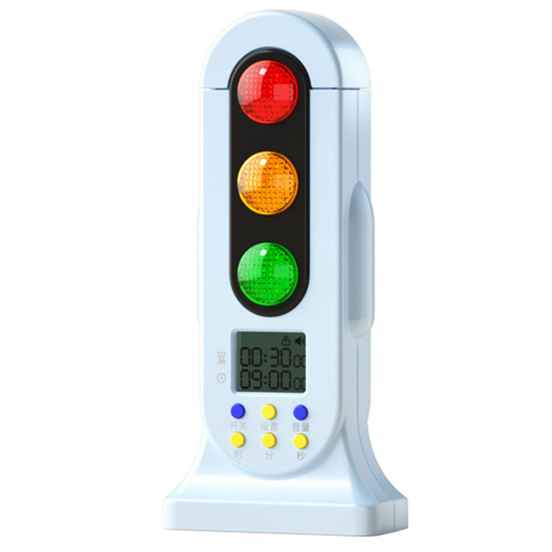 Semaforo intelligente con timer visivo e audio, display LCD digitale per bambini