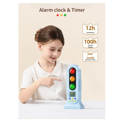 Semaforo intelligente con timer visivo e audio, display LCD digitale per bambini 1