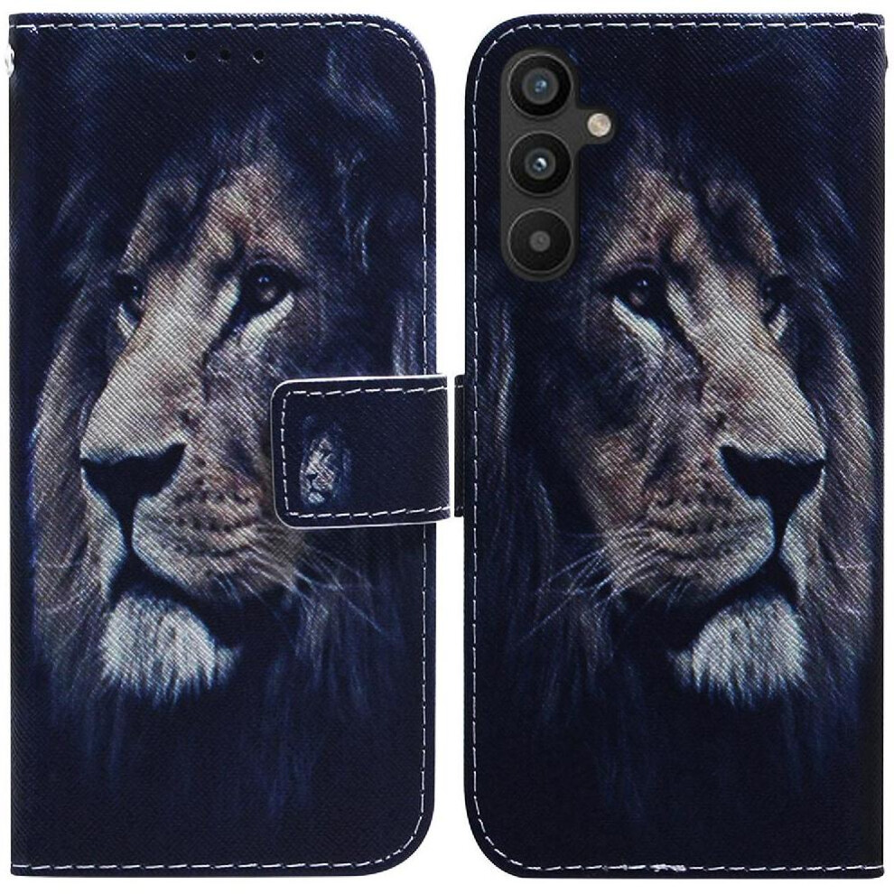 (C6) Flip Case For Samsung Galaxy A34 5G Wallet Magnetic Closure Pu Leather Painted Card Slots 764563088676