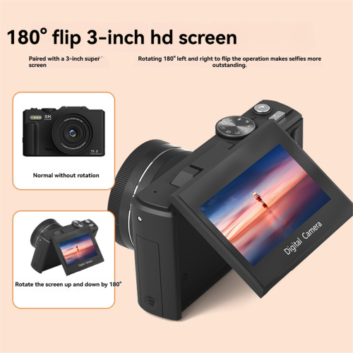 Digital Photography Camera 5K 18X Digital Zoom Black 2