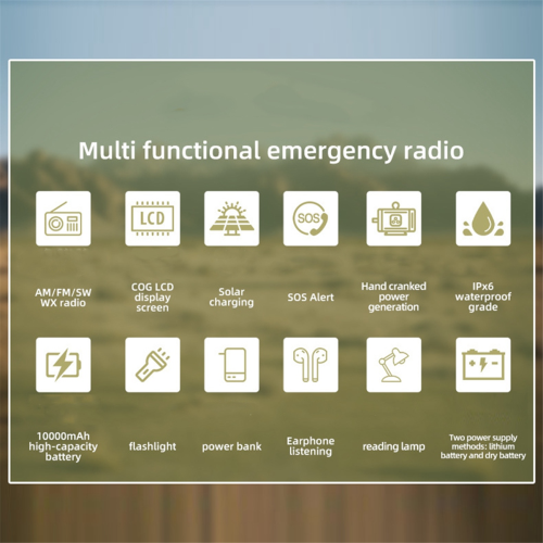 HRD907 Vevsradio 10000mAh Nödradio B 2