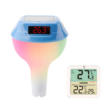 Zonne-energie zwembadthermometer met LED-display A